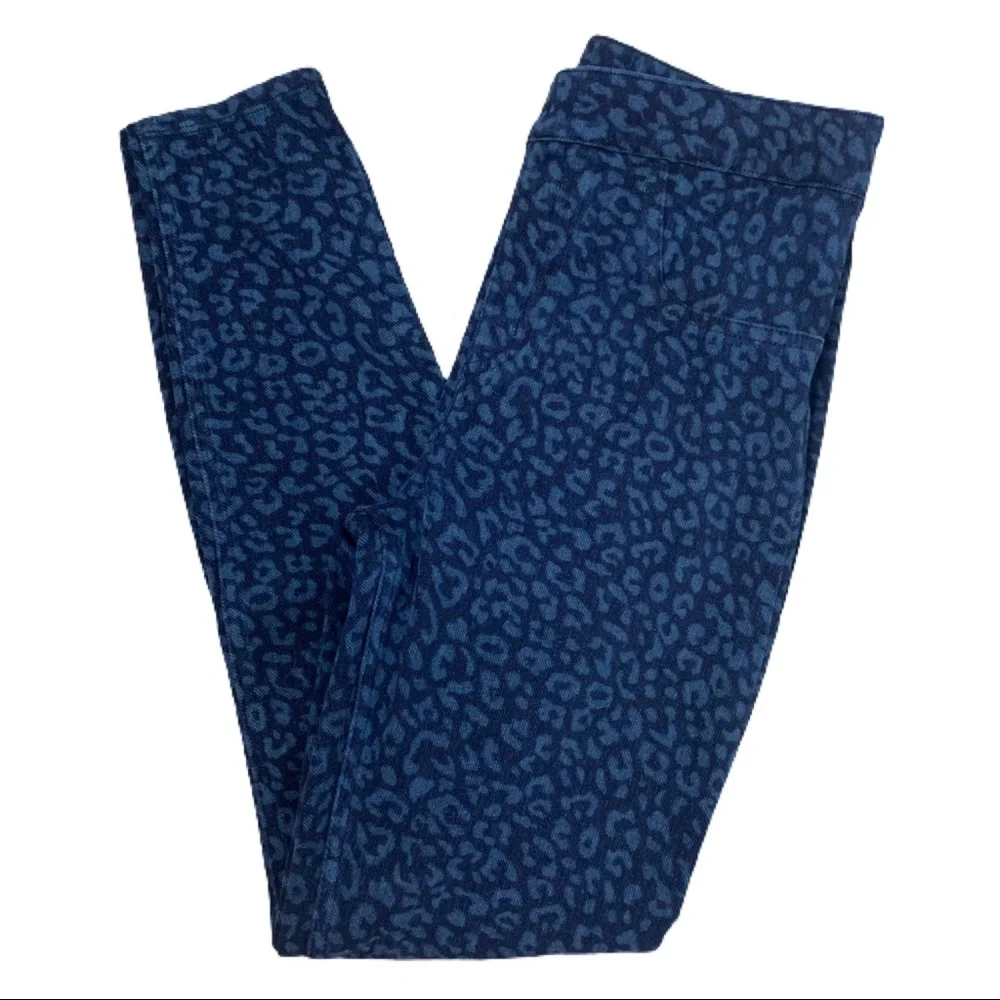 SPANX Blue Cheetah‎ Print Leggings Small